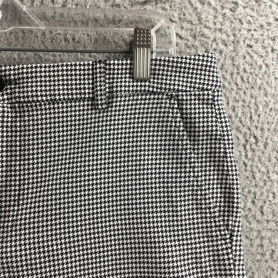 Pantalones Cortos Chinos Lauren Ralph Lauren Para Mujer 10 Negro Blanco Pata de Gallo Algodón Informal Foto 3 de 4