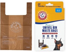 Heavy Duty Pet Waste Bags for Swivel Bin Rake Dog Pooper Scooper 20 Count