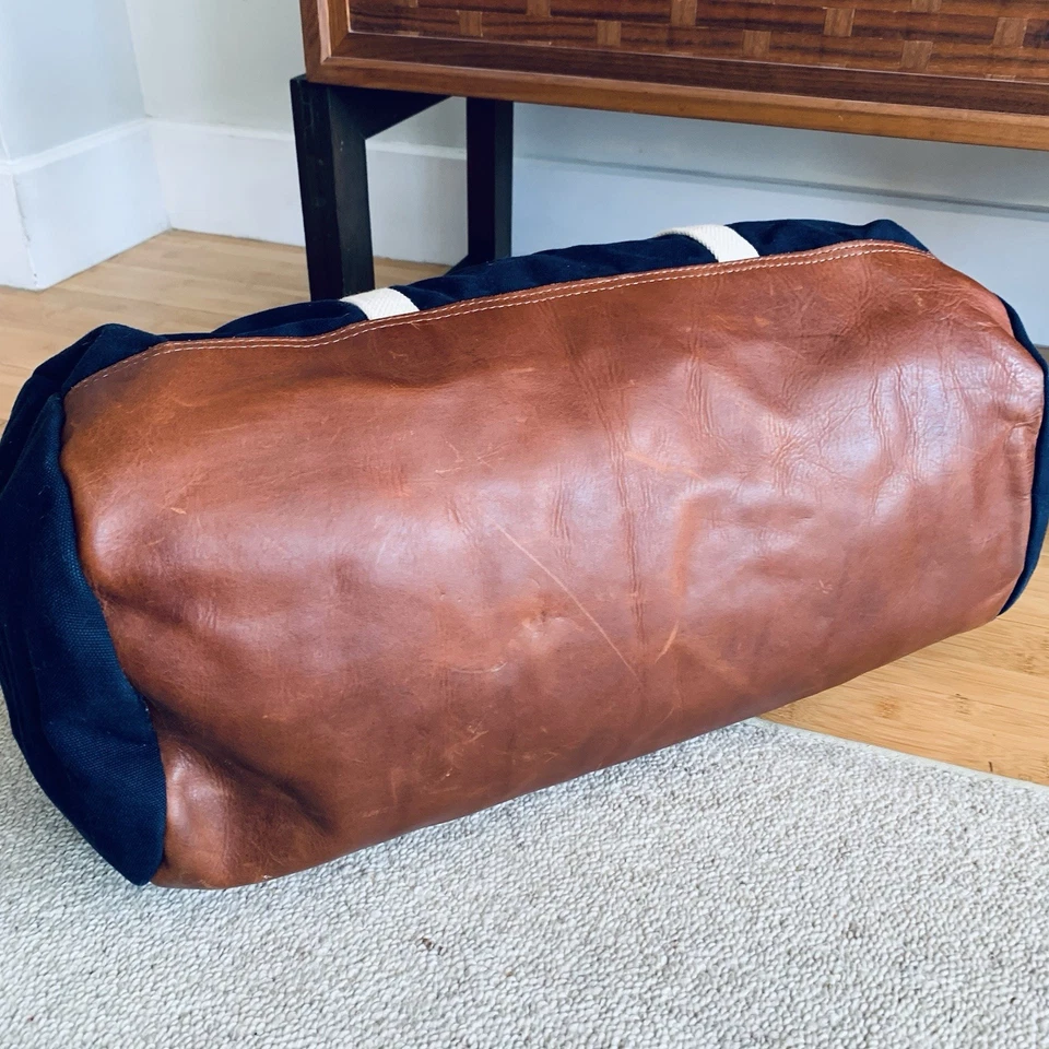 Bolso de lona Steele Canvas Basket Co. 2014 raro para J Crew base de cuero en muy buen estado. Foto 2 de 4