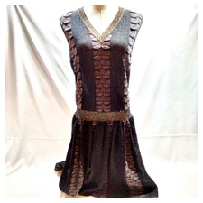 NO TARIFF Chanel Dress Ladies Nylon Cotton Linen Polyester 3979158