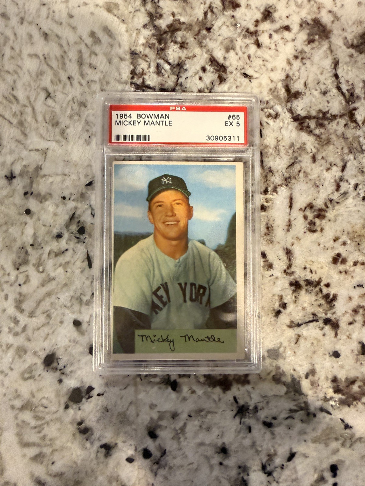 1954 Bowman #65 Mickey Mantle PSA 5 EX