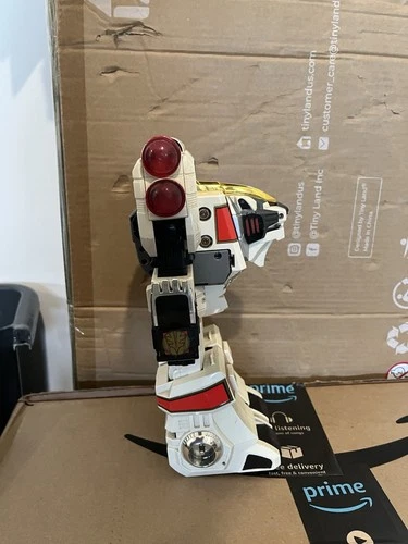 Vintage Power Rangers Mighty Morphin White Tiger Zord Megazord Bandai Damaged