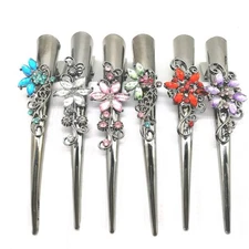Set of 6 Metal Alligator Sectioning Clips for Women and girl- Pretty Strong C...