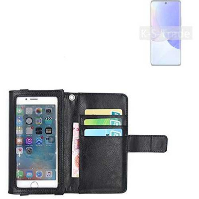 Wallet Case Schutz Hülle für Huawei nova 9 schwarz Display Schutz Folie