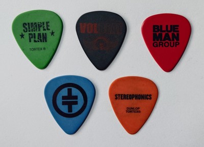 ORIGINAL gitarren-picks VOLBEAT - TAKE THAT - SIMPLE PLAN - BMG - STEREOPHONICS 