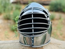 Medieval Knight Helmet 16 Gauge Steel Full Face Visor Armor Costume SCA LARP
