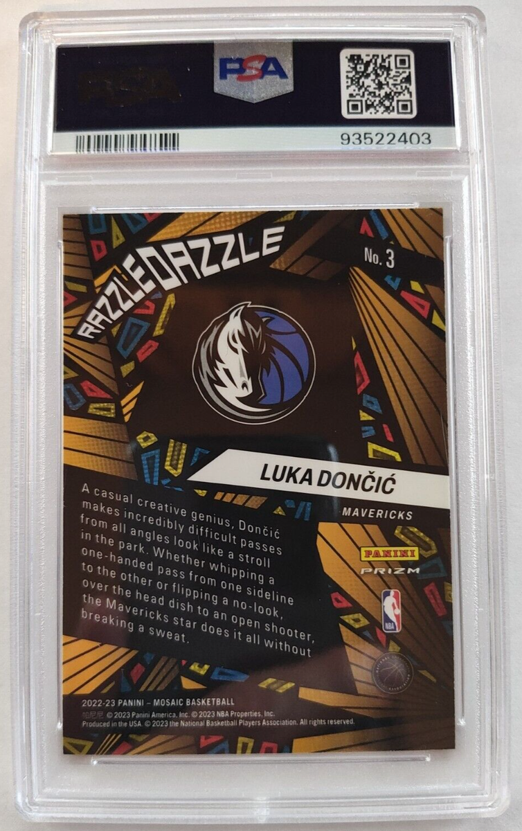 2022 Panini Mosaic LUKA DONCIC Razzle Dazzle #3 SSP PSA 10