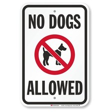 SmartSign - K-7504-EG-12x18 "No Dogs 12" x 18", EG Reflective Aluminum Sign