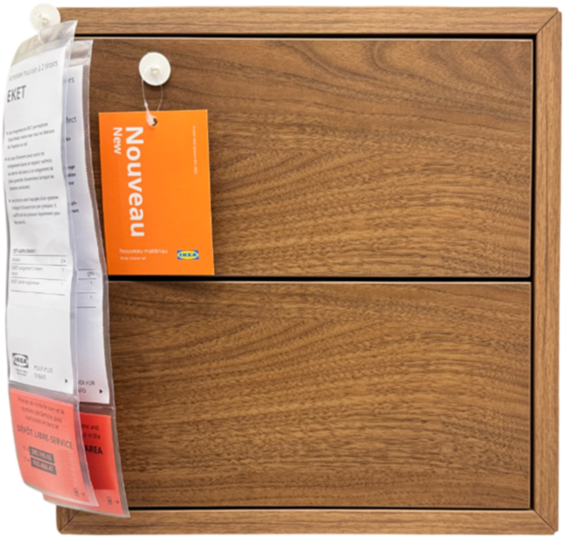 CHIKA!イケアエーケト Brand New IKEA EKET Cabinet With 2 Drawers Brown/Walnut Effect