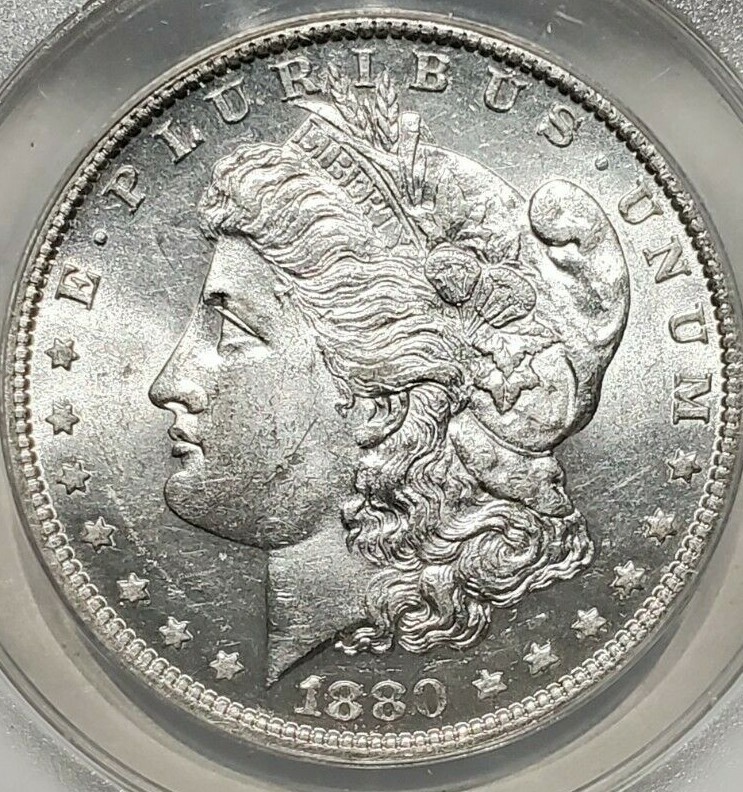 1880-O Morgan Silver Dollar VAM-7 HitList40 ANACS AU58 Appears Unc