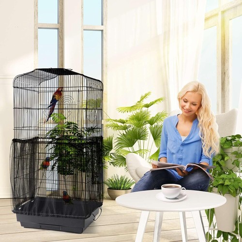 KFPPLXQ Bird Cage Netting Seed Catcher - Adjustable Bird Cage Skirt Seed Catc... - Picture 3 of 3