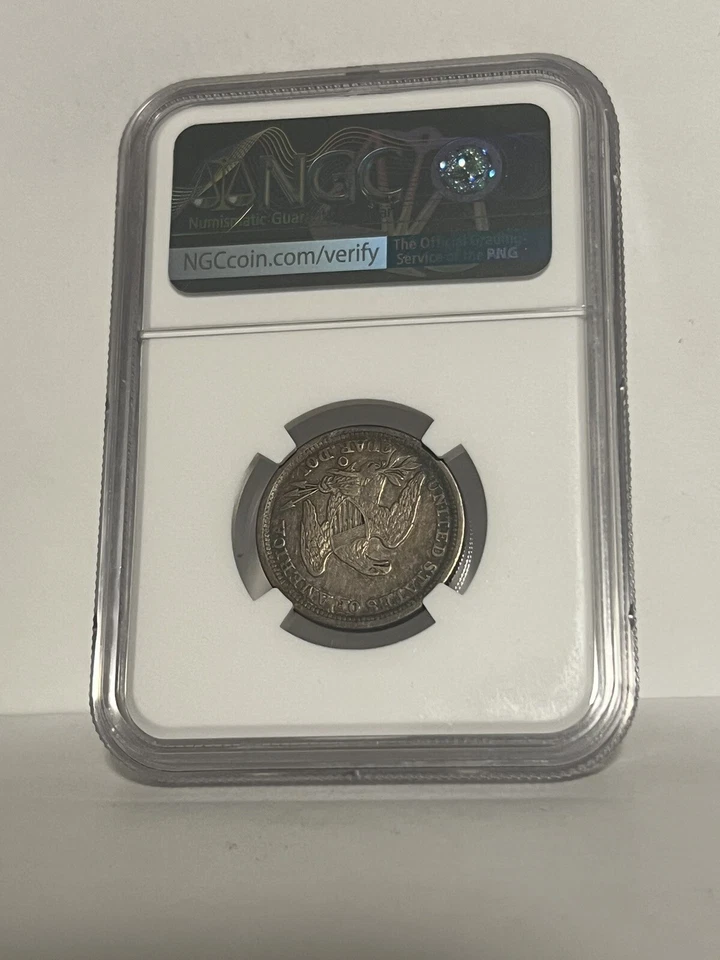 1847 O 25C NGC VF 35 Seated Liberty Silver Quarter, Scarce Date Better Type Coin - Image 2 of 2