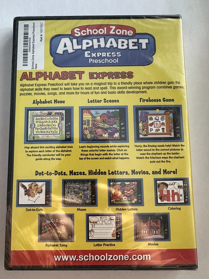 School Zone Alphabet Express Preschool Pc Cd Rom Brand New - Image 2 of 2
