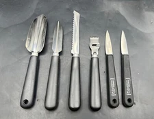 Deglon Decofruit V-Shape Knives Garnish Kitchen Utensil Inox France Lot Mixed