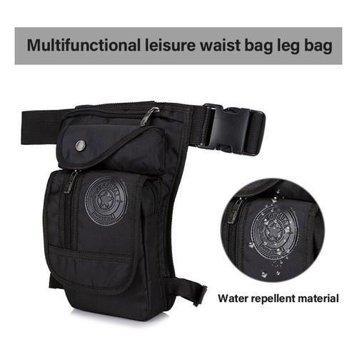 Motorcycle Outdoor Vintage canvas Drop Leg Bag Tactical Thigh Waist Fanny Pack - Picture 13 of 23