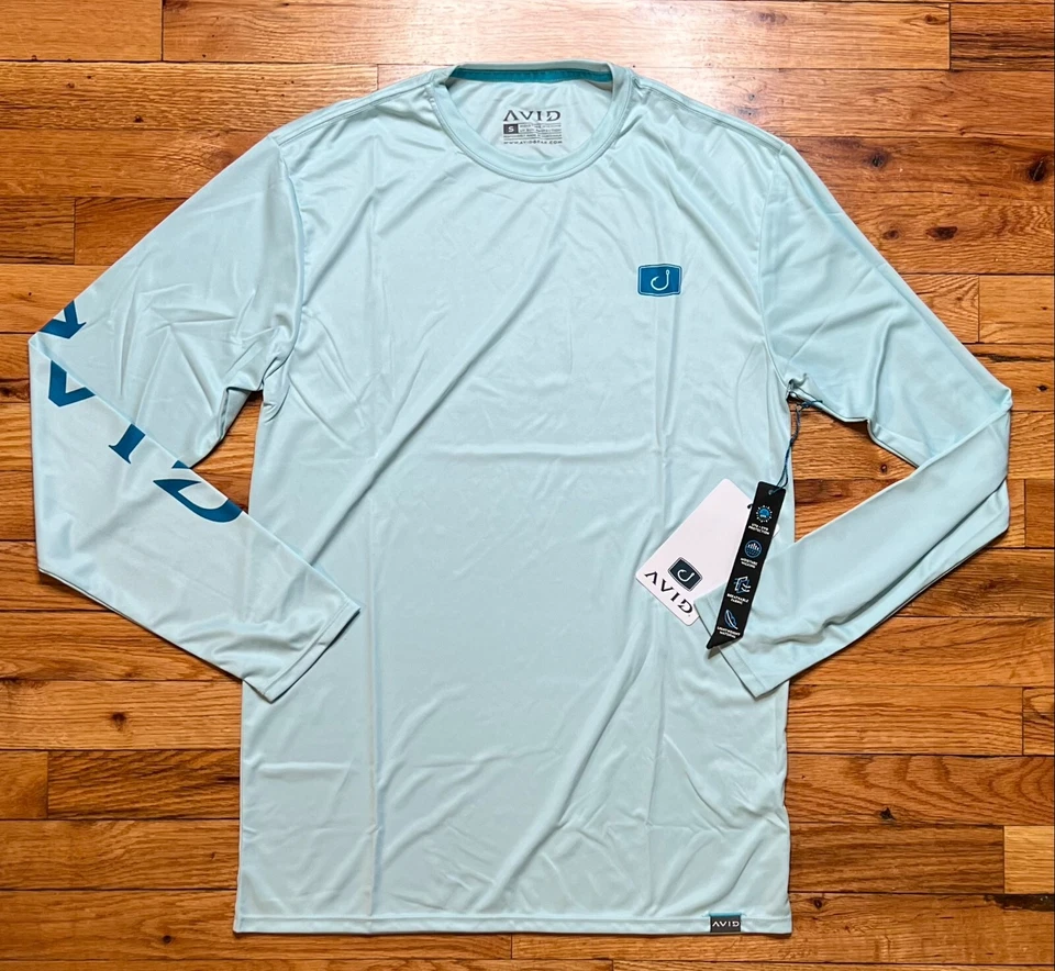 Camiseta de pesca AVID Performance LS NUEVA CON ETIQUETAS $44 MK22213 Legend - Talla S - Azul hielo Foto 3 de 4