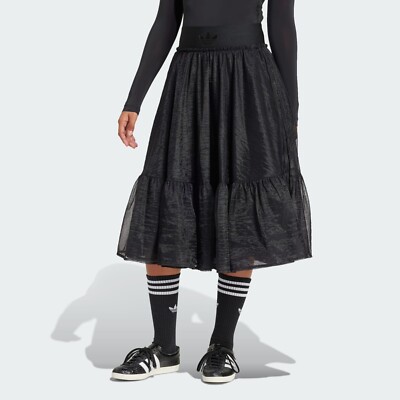 トリオ様 adidas WMNS Originals Waistband Tulle Maxi Skirt Black