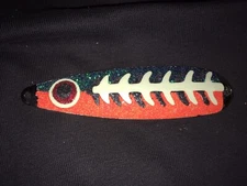 High Percentage Salmon Trolling Spoon With Hyper Vis Tape Not Paint 4 3/4”