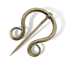 MEDIEVAL INSPIRED FUNCTIONAL HANDMADE PENANNULAR 100% BRASS BROOCH ACCESSORY