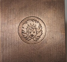 1956 CLIQUOT CLUB Ginger Ale Eskimo Logo Badge STEEL STAMPING DIE Robbins RBX348