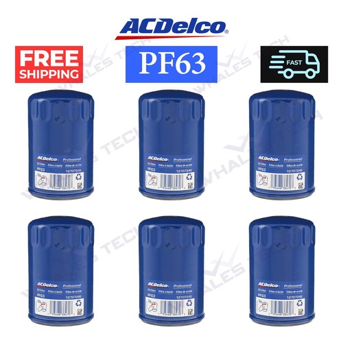 ACDelco PF63 Oil Filter GM Original Equipment (6 Pack) FREE SHIPPING