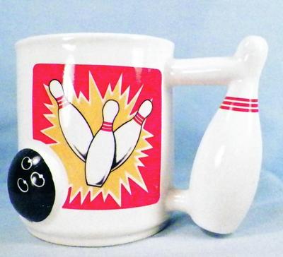 Bowling Ball & Pins Coffee Mug Sports Strike