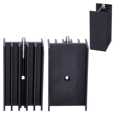 Kühlkörper TO-220 schwarz 40x23,3x16,5mm M3 HS-123-40 Stonecold Alu
