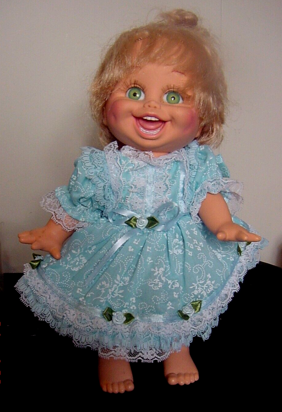 Galoob Baby Face Doll 5So Funny NatalieRedressed In Beautiful Blue
