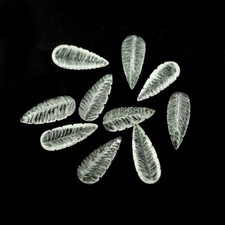Natural Clear Crystal Quartz Leaf Carved Gemstone Hand Carving Briolette Stones