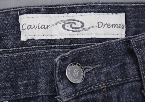 Pantalones de mezclilla para hombre Caviar Dremes rectos grises 6 bolsillos talla 34 (Sr 35x32) - Imagen 3 de 9