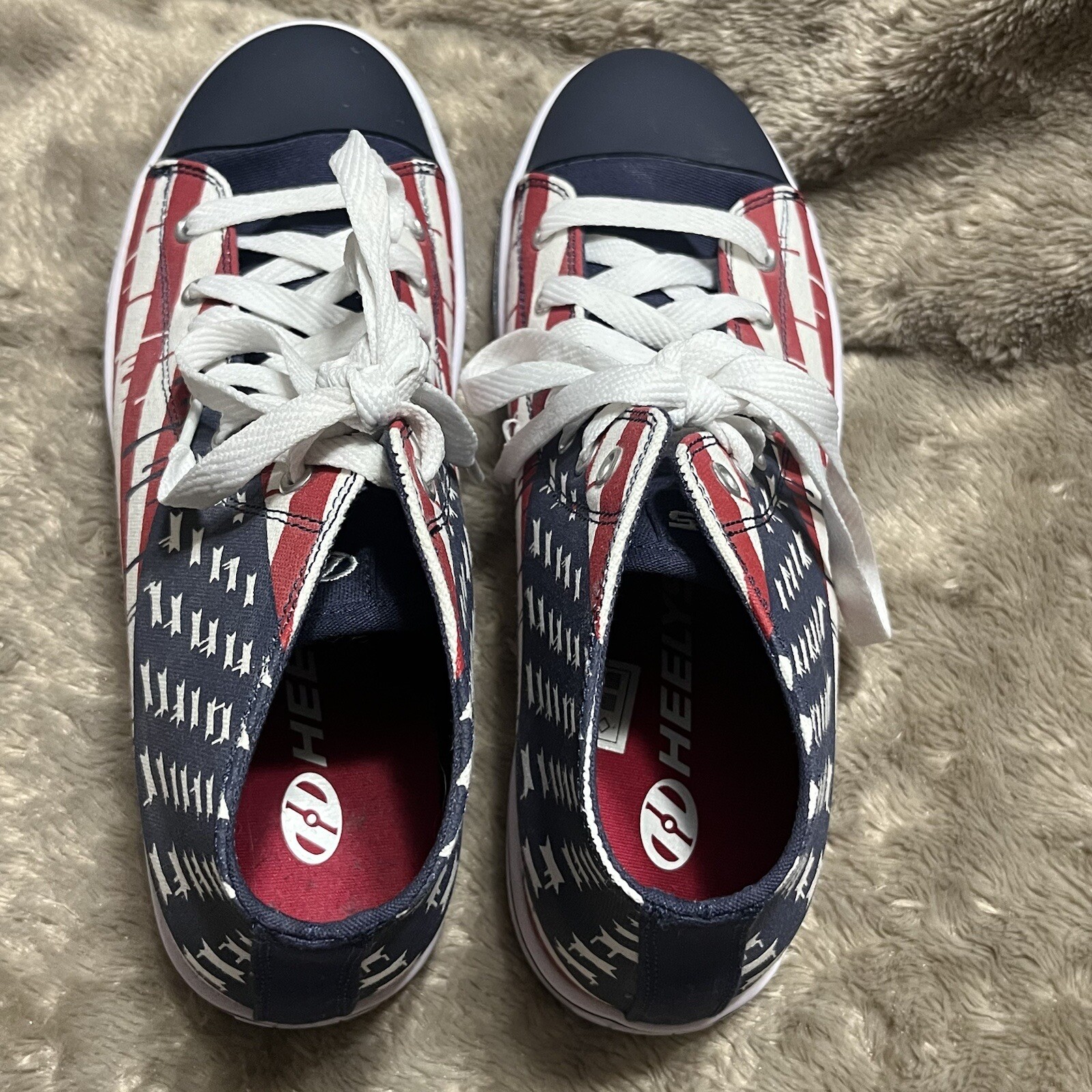 Heelys Hustle American Flag Canvas Skate Shoes Hi-Top Size 9 NEW Heelys Hustle American Flag Canvas Sneaker Shoes Hi Top  main image 4