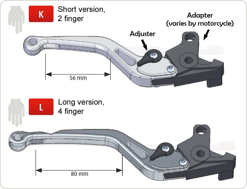 Synto/Synto EVO Brake/Clutch Lever for BMW K1200R/S 2005-2012 various colors - Image 3 of 4