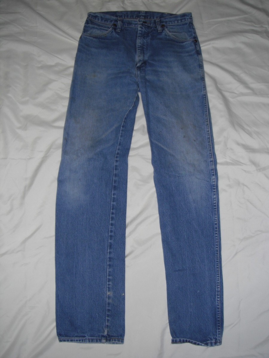 order ルーズデニム　used 32x35 Wrangler 13MWZS DISTRESSED HOLE Grunge Blue Denim Work