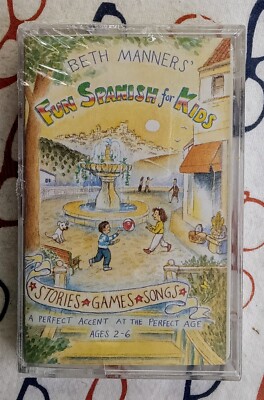 Beth Manners Fun Spanish For Kids 1998 Educational Language Cassette New/Sealed