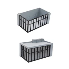 Outland Models Modern Commercial Box Building Corner Stackable 1:87 HO Scale