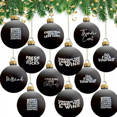 Schwöre Bauble Bundle 2024 Fun Christmas Ornament Weihnachtsball-Ornamente