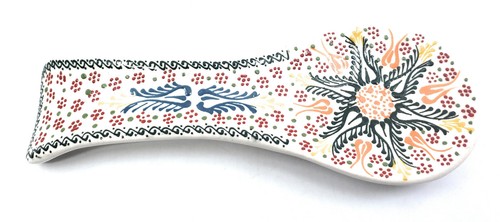 Handmade Traditional Turkish Pottery Spoon Rest "Lace" Designs - Picture 15 of 22