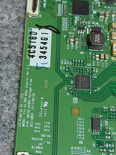 42 INCHES LG 42LB561V TV T-CON BOARD P/N:6870C-0480A - Picture 4 of 7