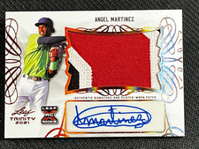2021 Leaf Trinity PLAYER WORN PATCH ROOKIE AUTO Angel Martinez