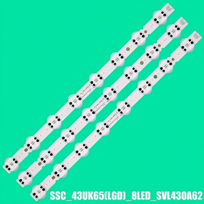 LED strips For LG AGM76191801SSC_43UK65(LGD)_8LED_SVL430A62 43UK6500 43UK6750