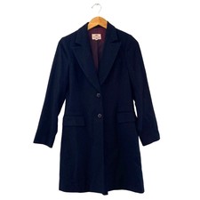 Vintage Tocca Wool Baby Alpaca Pea Coat Women's Size 2 Navy Blue Mid Length