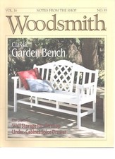 Vintage Woodsmith Magazine June 1994 Classic Garden Bench