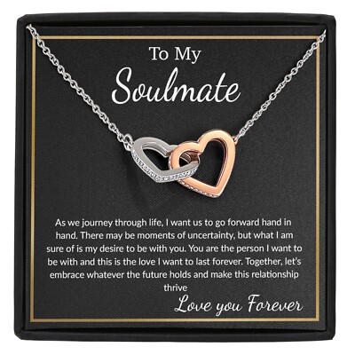 To My Soulmate Necklace, Anniversary Gift, Sentimental Gift, Soulmate Jewelry