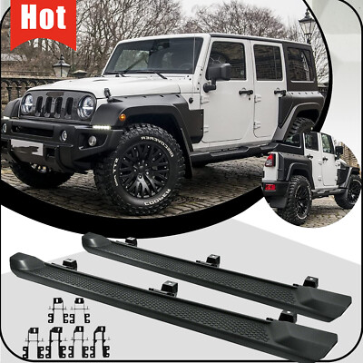 Running Boards for 2018-2025 Jeep Wrangler JL 4 Door 6'' ABS Nerf Bars Side Steps