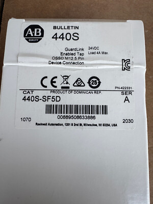 Allen Bradley 440S-SF5D GuardLink 5-Pin Genuine O.E.M. with Manual New in Box