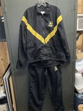 U.S Army Physical Fitness Uniform Windbreaker Set Pants and Jacket Unisex Sz M