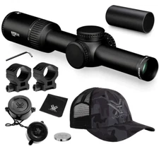 Vortex Optics Viper PST GII 1-6X24 VMR-2 MRAD Riflescope w/ Rings and Hat Bundle