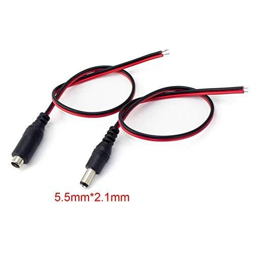 Dc Power Cable 12v 5a Plugs Male Female Connectors For Cctv Security Camera Pigt - Picture 5 of 7
