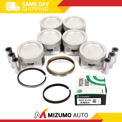 Pistons w/ Rings fit 99-05 Buick Chevrolet Pontiac Oldsmobile 3.1L OHV