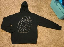 ANTI SOCIAL SOCIAL CLUB BLACK HOODIE SZ M MADE IN USA